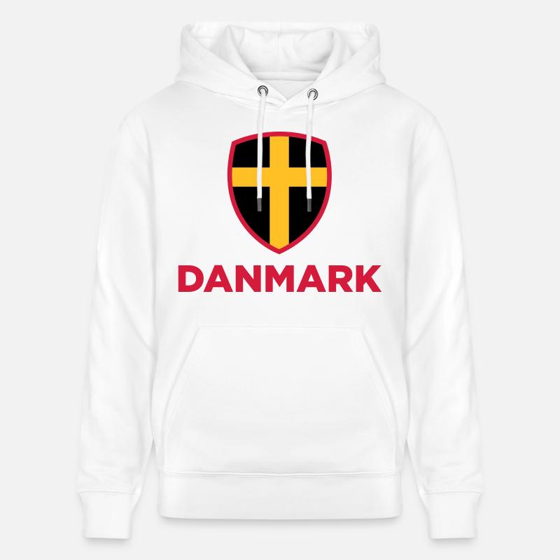 Drapeau national du Danemark - Sweat à capuche bio CRUISER Stanley/Stella Unisexe - blanc