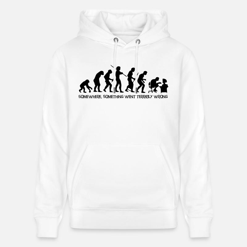 Die Evolution des Menschen - Stanley/Stella Unisex Bio-Hoodie CRUISER  - Weiß