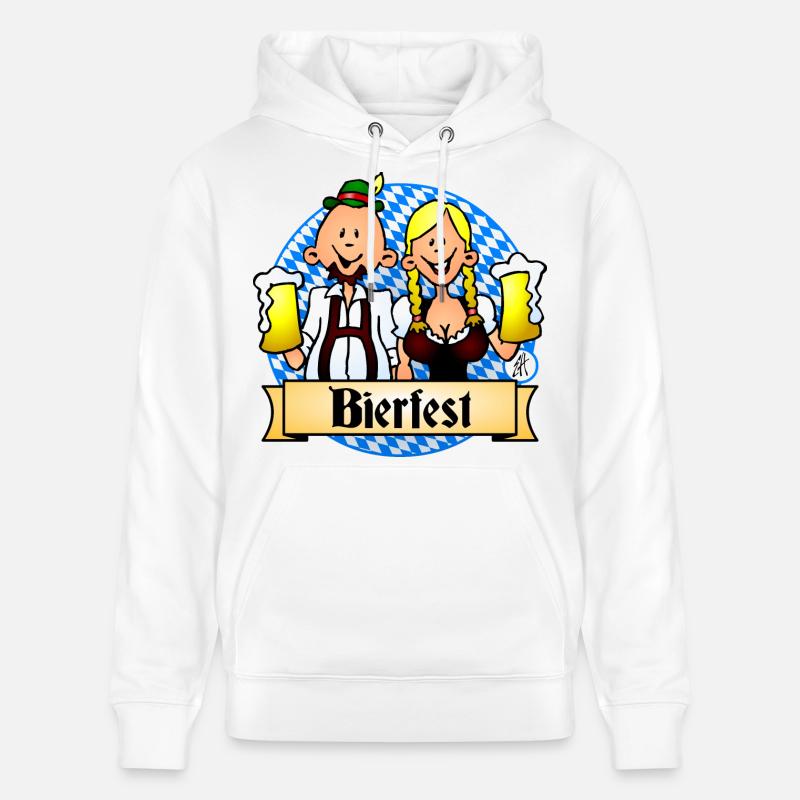 Conception de célébration du Bierfest - Sweat à capuche bio CRUISER Stanley/Stella Unisexe - blanc