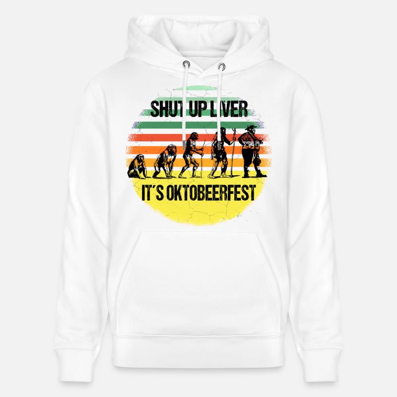 Octobeerfest Evolution – Shut Up Liver - Sweat à capuche bio CRUISER Stanley/Stella Unisexe - blanc