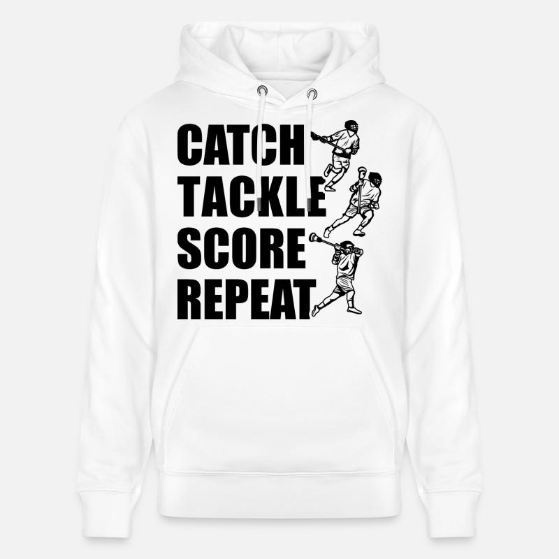 Attraper, plaquer, pointer, répéter - Sweat à capuche bio CRUISER Stanley/Stella Unisexe - blanc