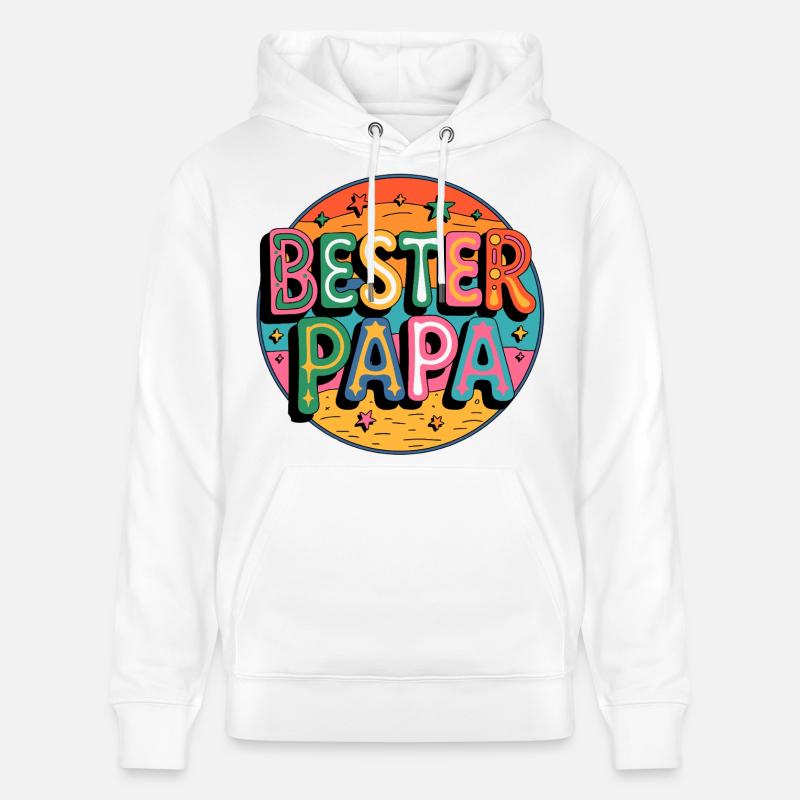 Bester Papa Farbexplosion - Stanley/Stella Unisex Bio-Hoodie CRUISER  - Weiß