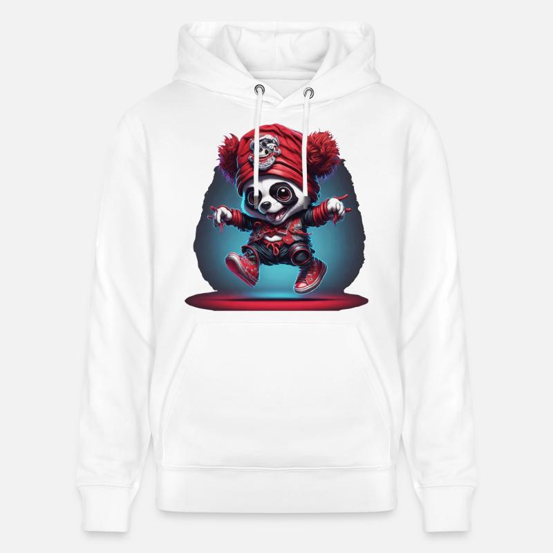 Panda mignon en pirate - Sweat à capuche bio CRUISER Stanley/Stella Unisexe - blanc
