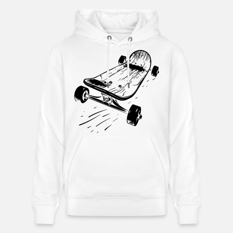 Skateboard - Sweat à capuche bio CRUISER Stanley/Stella Unisexe - blanc