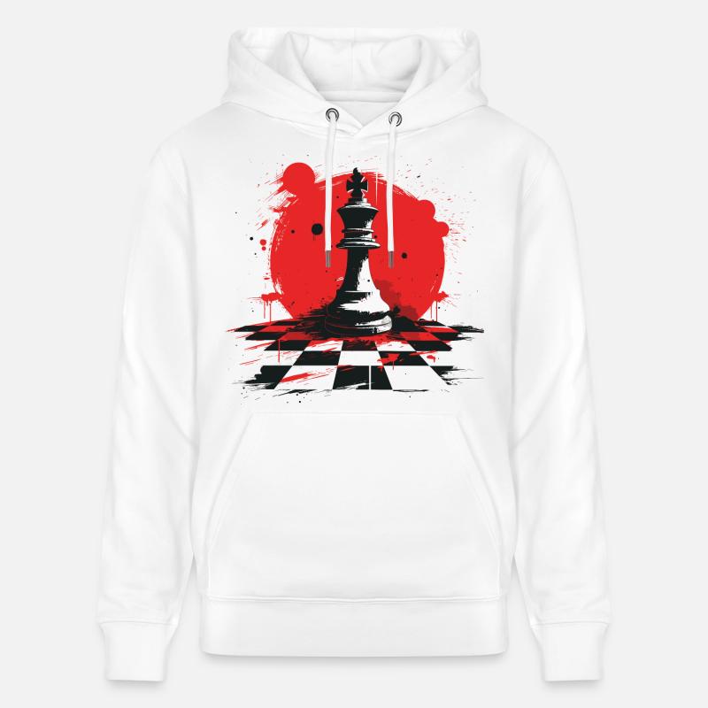 Graphiques de pièces d’échecs - Sweat à capuche bio CRUISER Stanley/Stella Unisexe - blanc