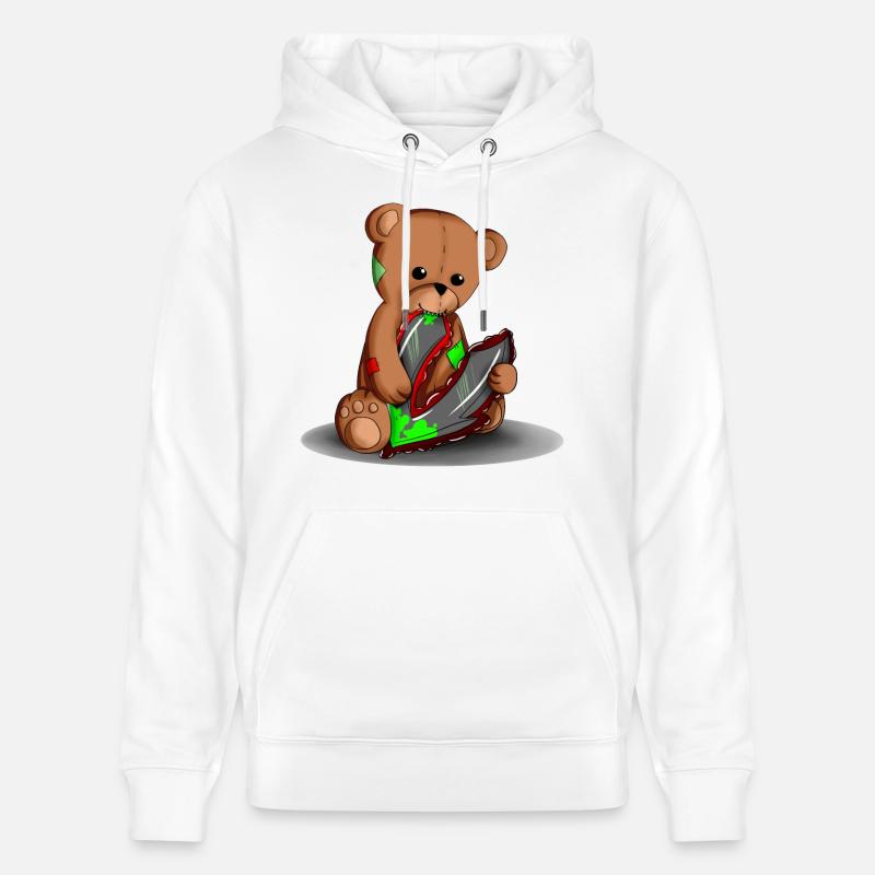 Teddy avec logo - Sweat à capuche bio CRUISER Stanley/Stella Unisexe - blanc