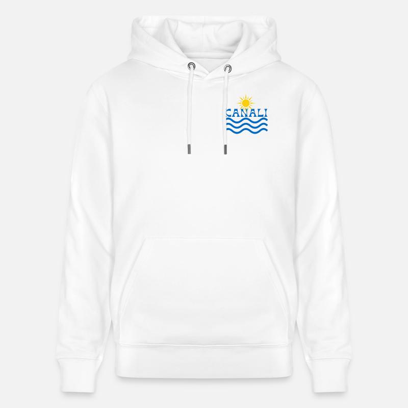 Ondes de Soleil de Kanali - Sweat à capuche bio CRUISER Stanley/Stella Unisexe - blanc