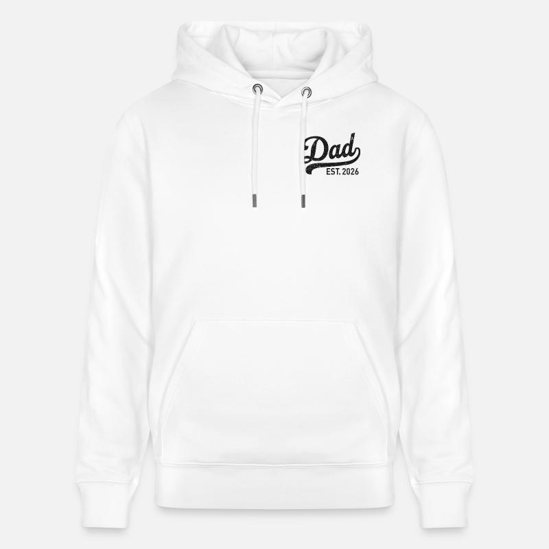 Dad Est. 2026 Rétro Script - Sweat à capuche bio CRUISER Stanley/Stella Unisexe - blanc