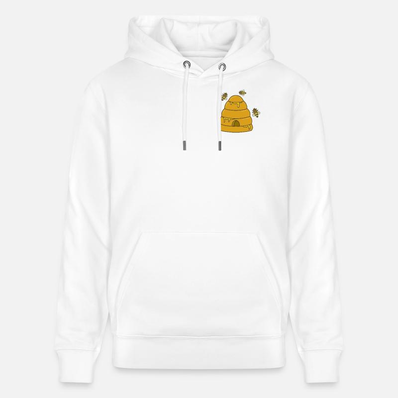 abeilles ruche miel - Sweat à capuche bio CRUISER Stanley/Stella Unisexe - blanc