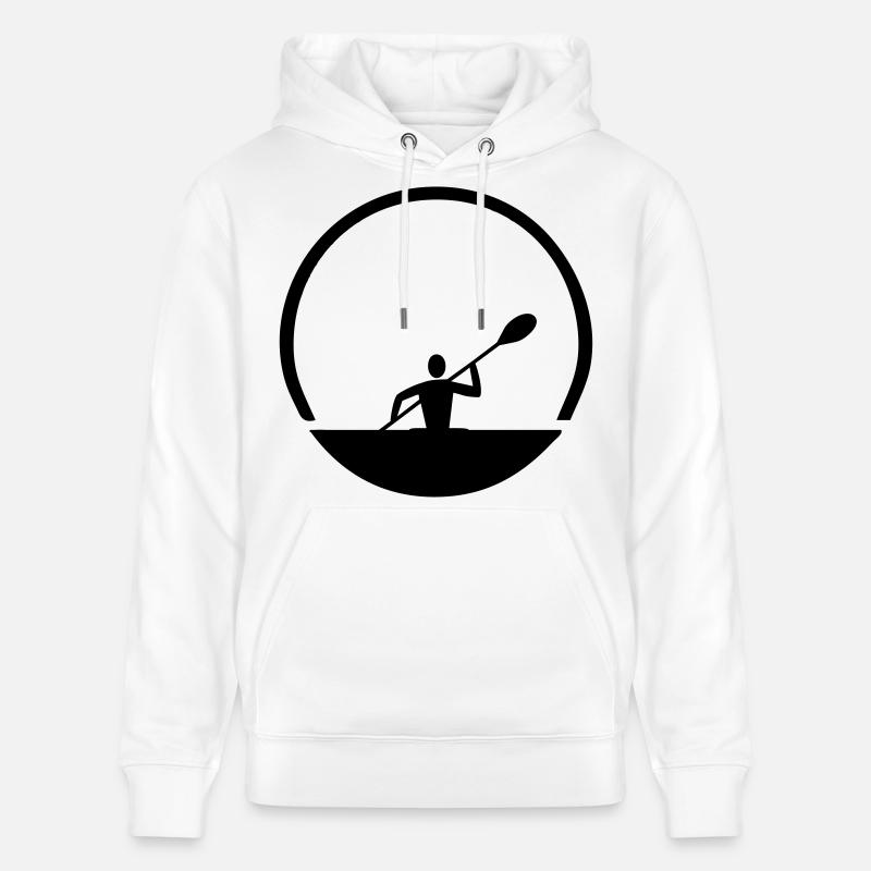 Emblème de canoë - Sweat à capuche bio CRUISER Stanley/Stella Unisexe - blanc