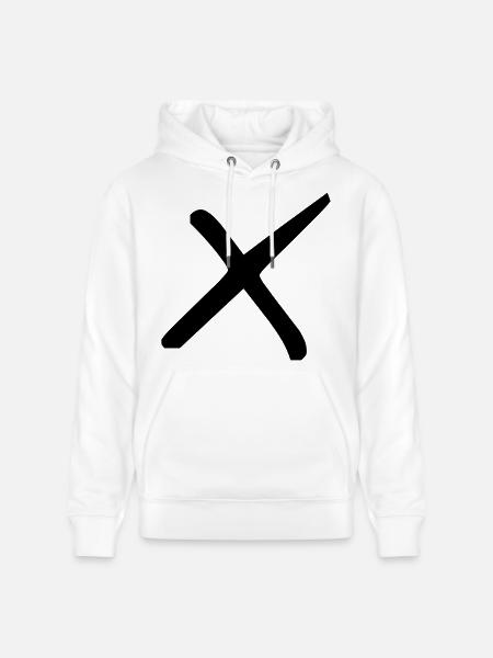 Stylish cross - Stanley/Stella CRUISER Unisex Organic Hoodie - white