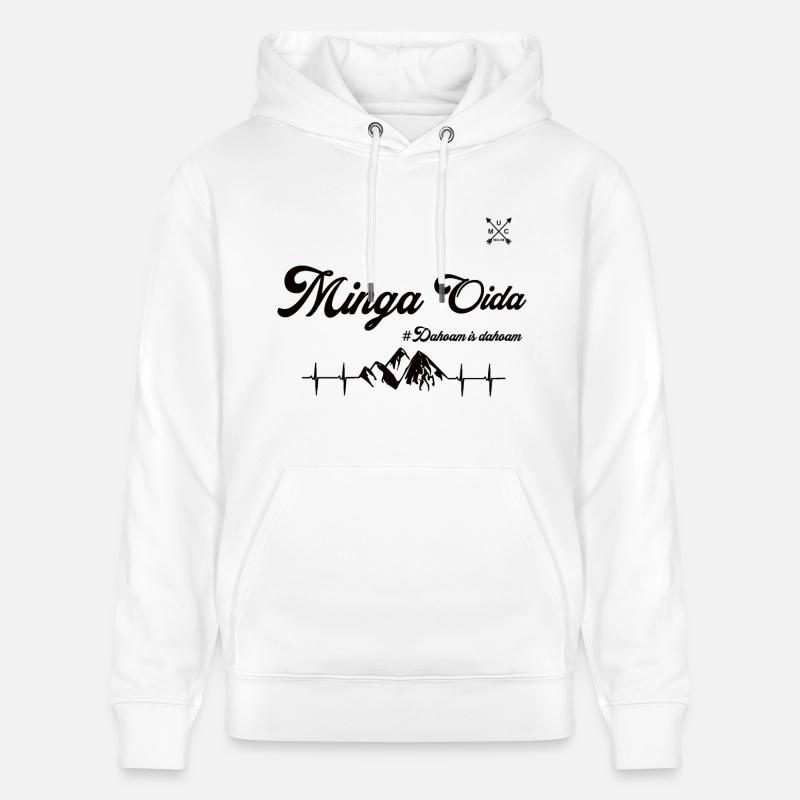 Minga Oida Stuff - Stanley/Stella Unisex Bio-Hoodie CRUISER  - Weiß