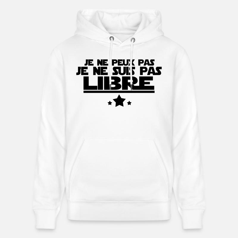 je ne suis pas libre - Sweat à capuche bio CRUISER Stanley/Stella Unisexe - blanc