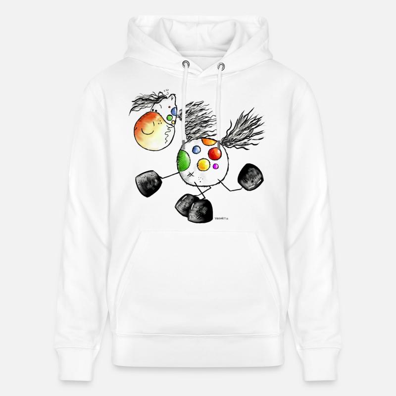 Kunterbuntes Cheval - Poney - Cheval - Sweat à capuche bio CRUISER Stanley/Stella Unisexe - blanc