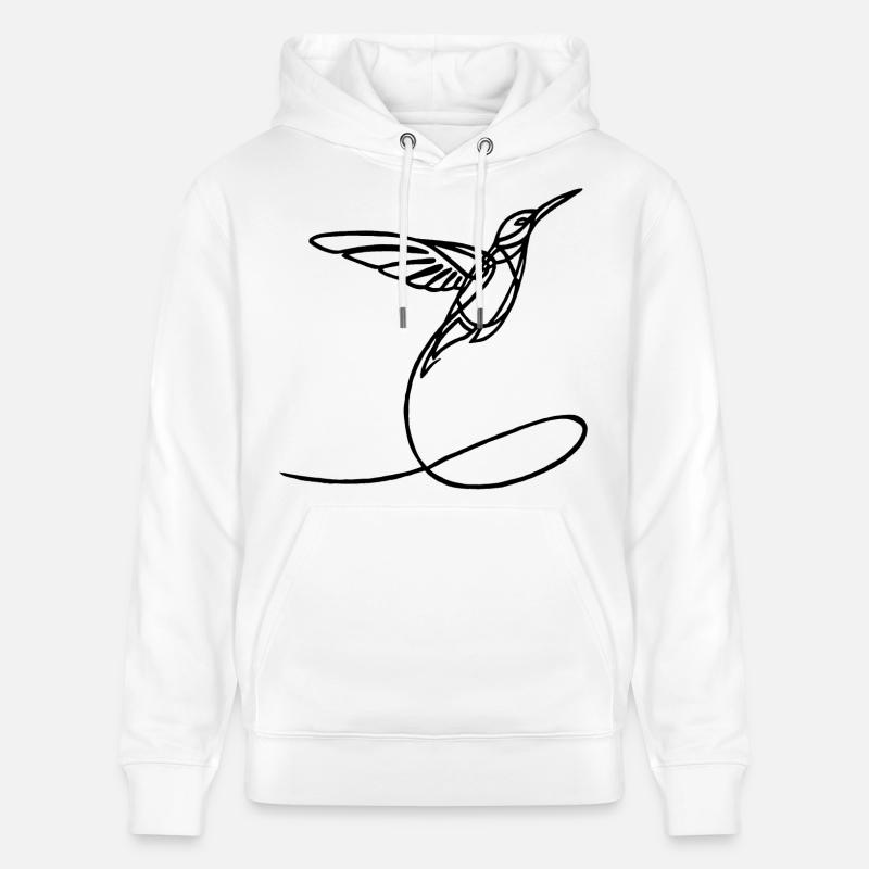 Oiseau étrange noir - Sweat à capuche bio CRUISER Stanley/Stella Unisexe - blanc