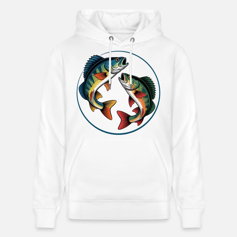 Deux perchoirs de saut - Sweat à capuche bio CRUISER Stanley/Stella Unisexe - blanc