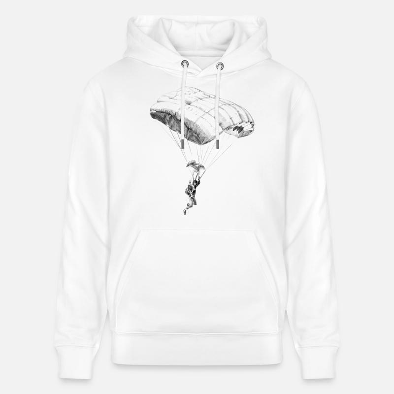 parachuting - Sweat à capuche bio CRUISER Stanley/Stella Unisexe - blanc