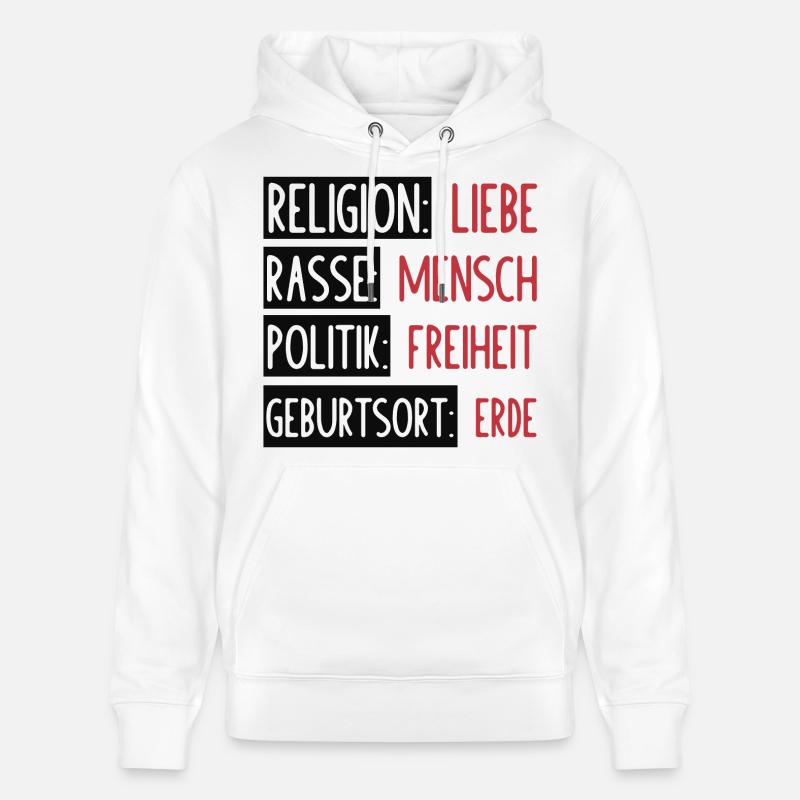 Statement - Keine Trennung oder Spaltung - Stanley/Stella Unisex Bio-Hoodie CRUISER  - Weiß