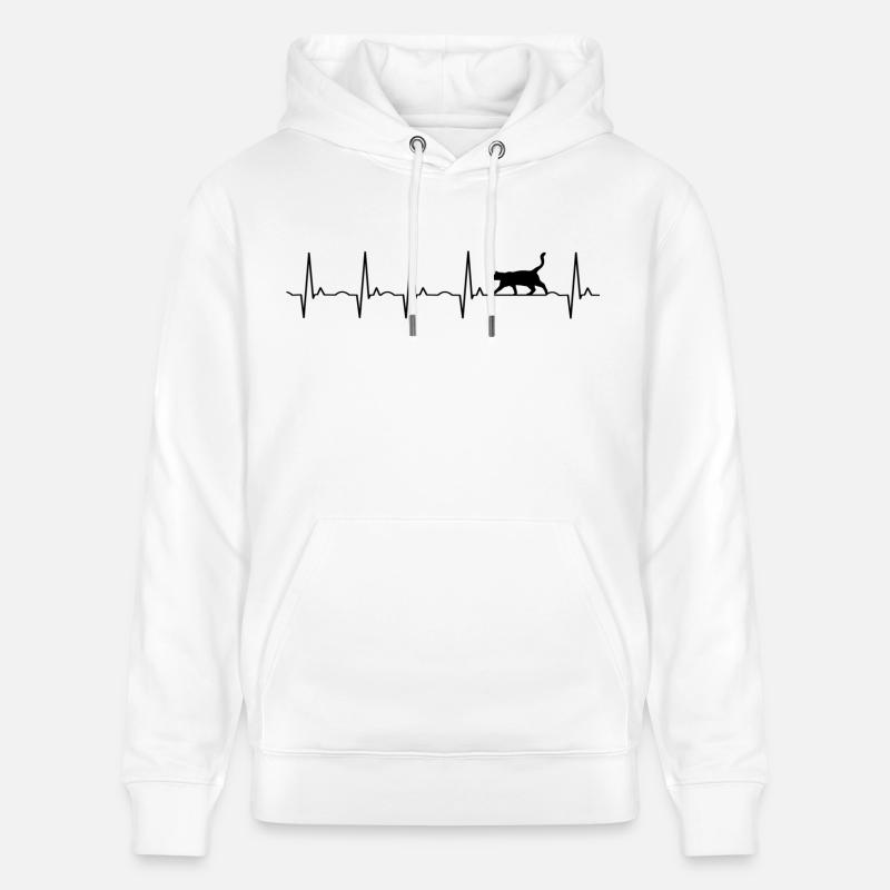 chat - Sweat à capuche bio CRUISER Stanley/Stella Unisexe - blanc