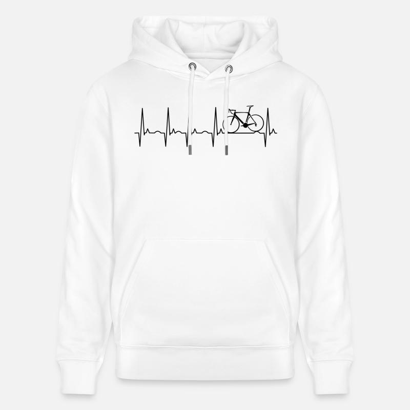 Vélo cycliste vélo de course MTB cyclosport idée cadeau - Sweat à capuche bio CRUISER Stanley/Stella Unisexe - blanc