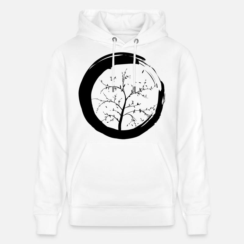Lebensbaum Zen Baum Herbst - Stanley/Stella Unisex Bio-Hoodie CRUISER  - Weiß