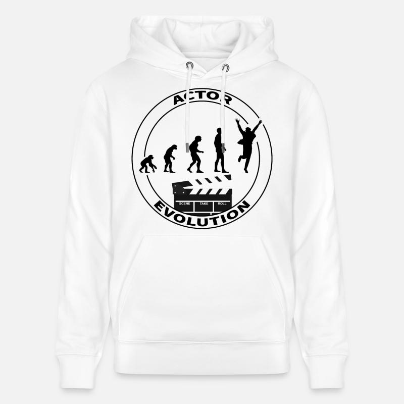 Evolution Schauspieler Darsteller Geschenk - Stanley/Stella Unisex Bio-Hoodie CRUISER  - Weiß