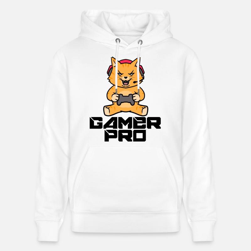 Gamer Zocker Headset Controller Videogames - Stanley/Stella Unisex Bio-Hoodie CRUISER  - Weiß