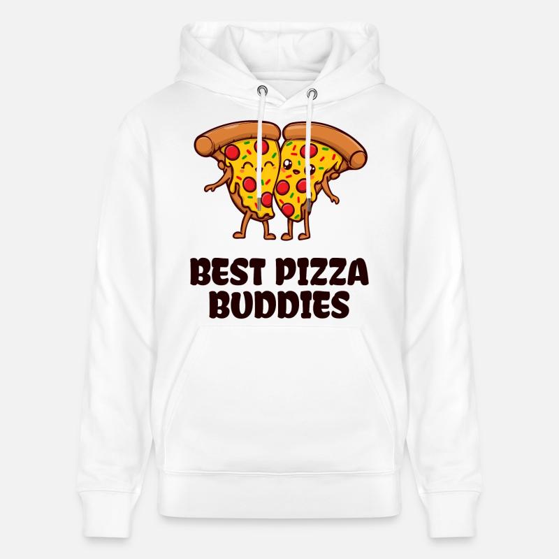 Pizza Buddy Meilleur Déclaration des Amis - Sweat à capuche bio CRUISER Stanley/Stella Unisexe - blanc
