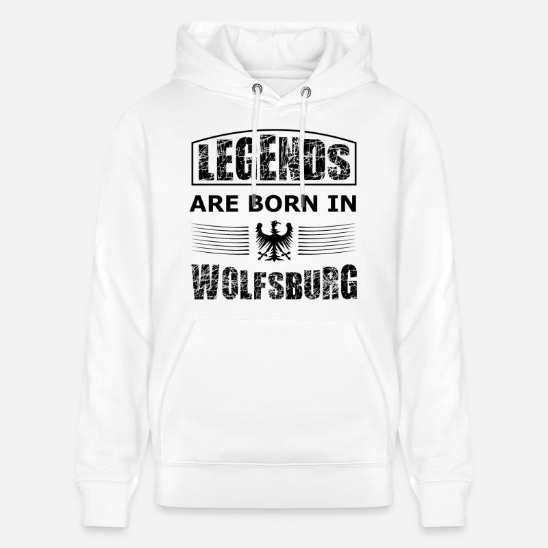 Wolfsburg Légendes - Sweat à capuche bio CRUISER Stanley/Stella Unisexe - blanc