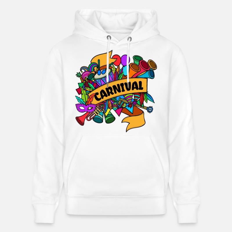 Carnaval Masques Carnaval défilé - Sweat à capuche bio CRUISER Stanley/Stella Unisexe - blanc