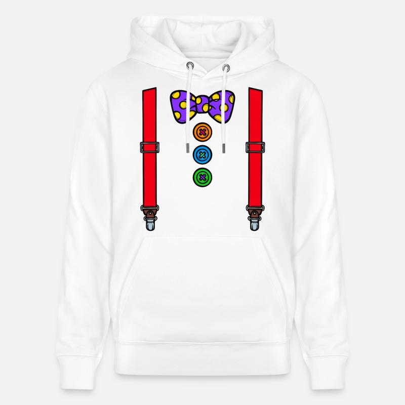 Costume clown carnaval carnaval - Sweat à capuche bio CRUISER Stanley/Stella Unisexe - blanc