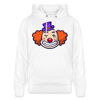 Clown Karneval Fasching - Stanley/Stella Unisex Bio-Hoodie CRUISER  - Weiß - Vorne - Alina (178cm) & Michal (187cm)