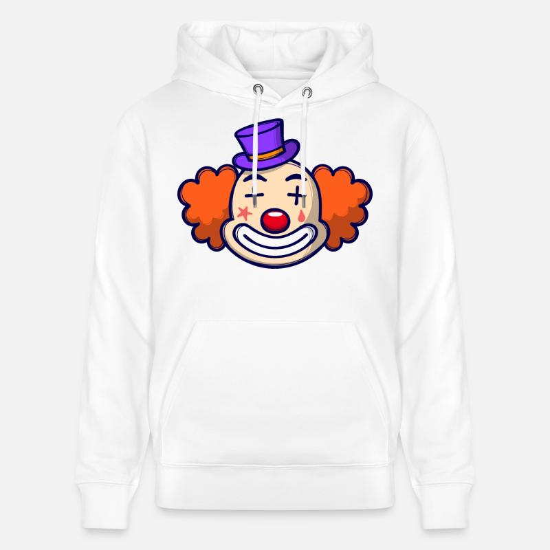 Clown Carnaval Carnaval - Sweat à capuche bio CRUISER Stanley/Stella Unisexe - blanc