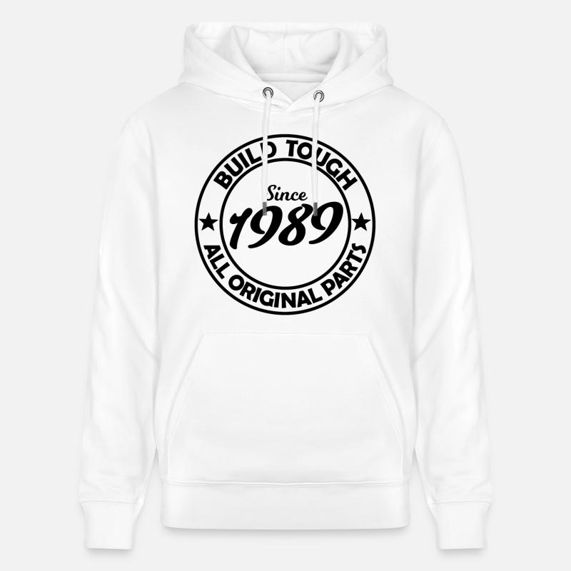Né en 1989 - Sweat à capuche bio CRUISER Stanley/Stella Unisexe - blanc