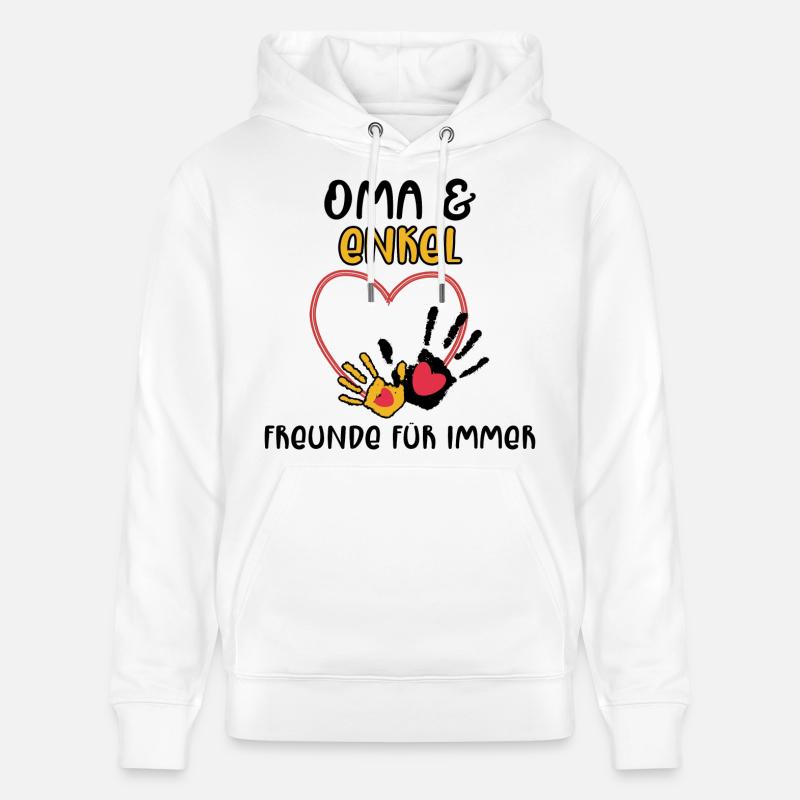 Großmutter Enkel Statement Oma - Stanley/Stella Unisex Bio-Hoodie CRUISER  - Weiß
