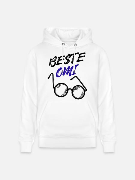 Oma Großmutter Beste Omi Brille Statement - Stanley/Stella Unisex Bio-Hoodie CRUISER  - Weiß