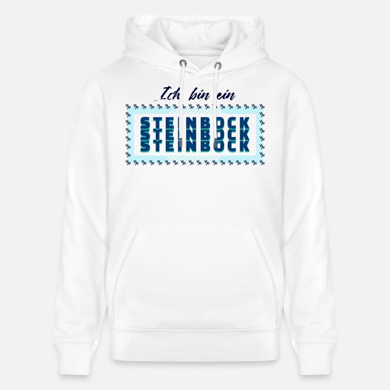 Tierkreiszeichen Steinbock Statement Horoskop - Stanley/Stella Unisex Bio-Hoodie CRUISER  - Weiß