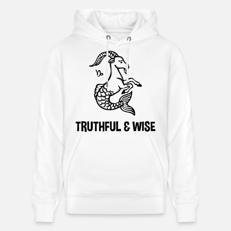 Sternzeichen Statement Steinbock Horoskop Galaxie - Stanley/Stella Unisex Bio-Hoodie CRUISER  - Weiß