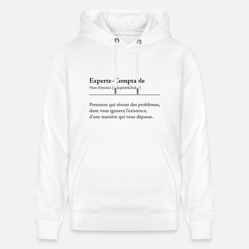 Experte Comptable Definition - Sweat à capuche bio CRUISER Stanley/Stella Unisexe - blanc