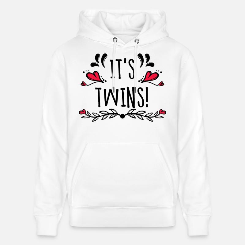 Déclaration familiale Grossesse Bébé enceinte - Sweat à capuche bio CRUISER Stanley/Stella Unisexe - blanc