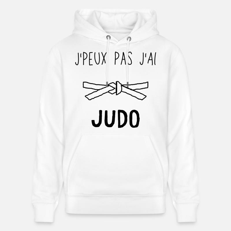 J Peux Pas J Ai Judo - Sweat à capuche bio CRUISER Stanley/Stella Unisexe - blanc