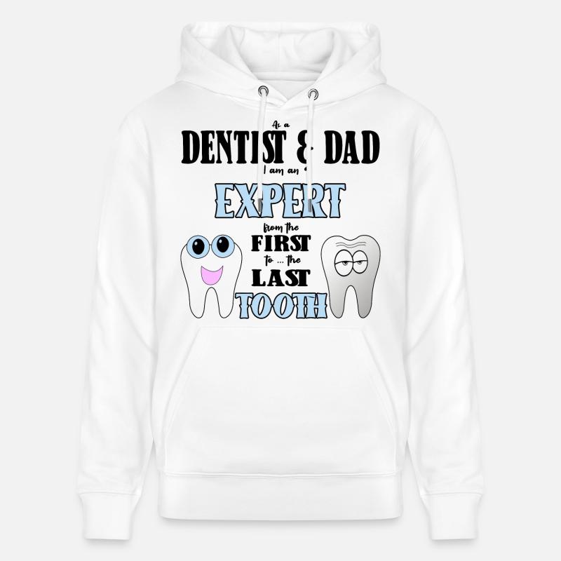 Dentiste papa dentiste papa cadeau - Sweat à capuche bio CRUISER Stanley/Stella Unisexe - blanc