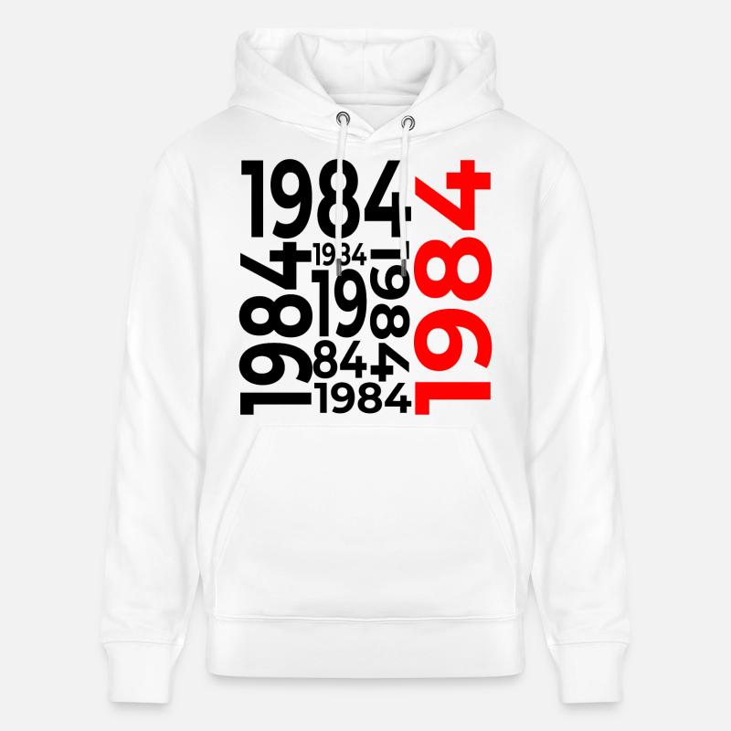 42e anniversaire 1984 - Sweat à capuche bio CRUISER Stanley/Stella Unisexe - blanc