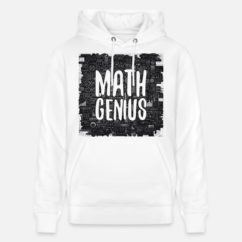Math Genius Math Genius Math cadeau - Sweat à capuche bio CRUISER Stanley/Stella Unisexe - blanc