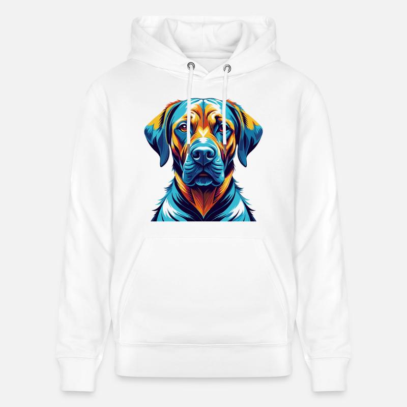Rhodesian Ridgeback Hunderasse Karikatur Kawaii - Stanley/Stella Unisex Bio-Hoodie CRUISER - Weiß