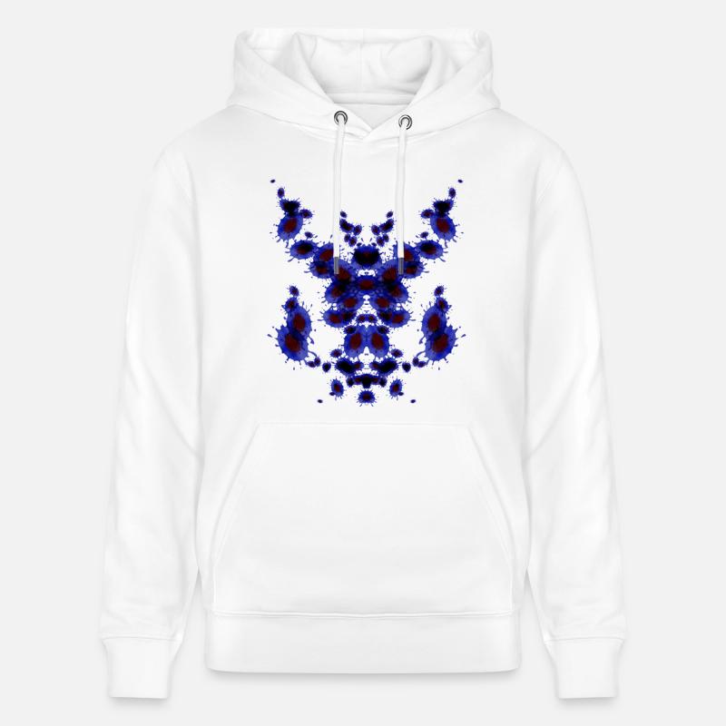 Pipe Echecs Bleu - Sweat à capuche bio CRUISER Stanley/Stella Unisexe - blanc