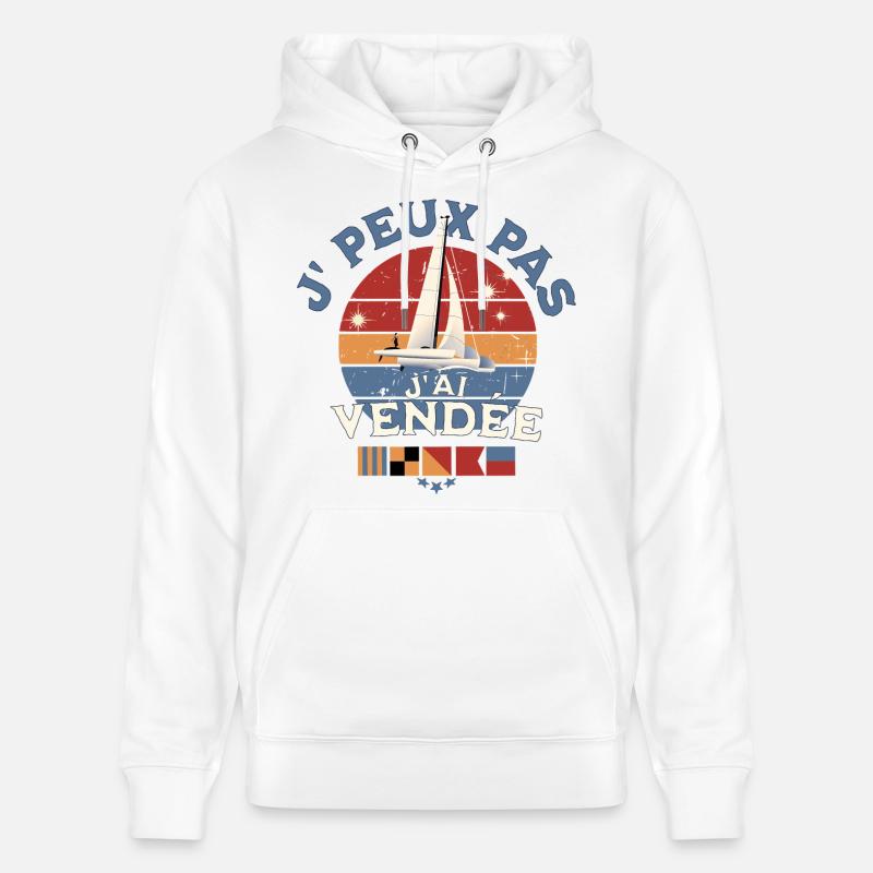J'peux pas j'ai Vendée Glb - Sweat à capuche bio CRUISER Stanley/Stella Unisexe - blanc