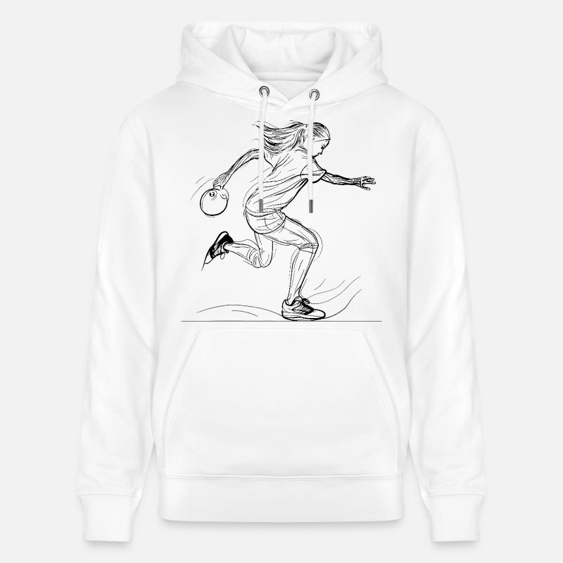 Dessin d’une joueuse melon - Sweat à capuche bio CRUISER Stanley/Stella Unisexe - blanc