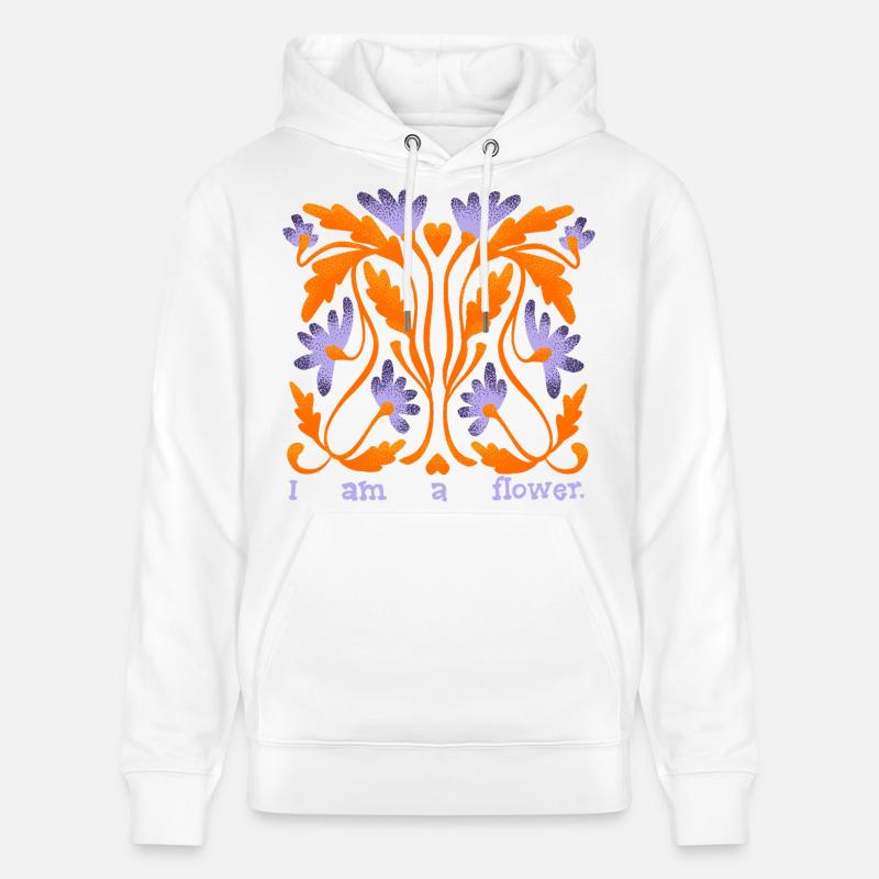 Je suis une fleur - Sweat à capuche bio CRUISER Stanley/Stella Unisexe - blanc