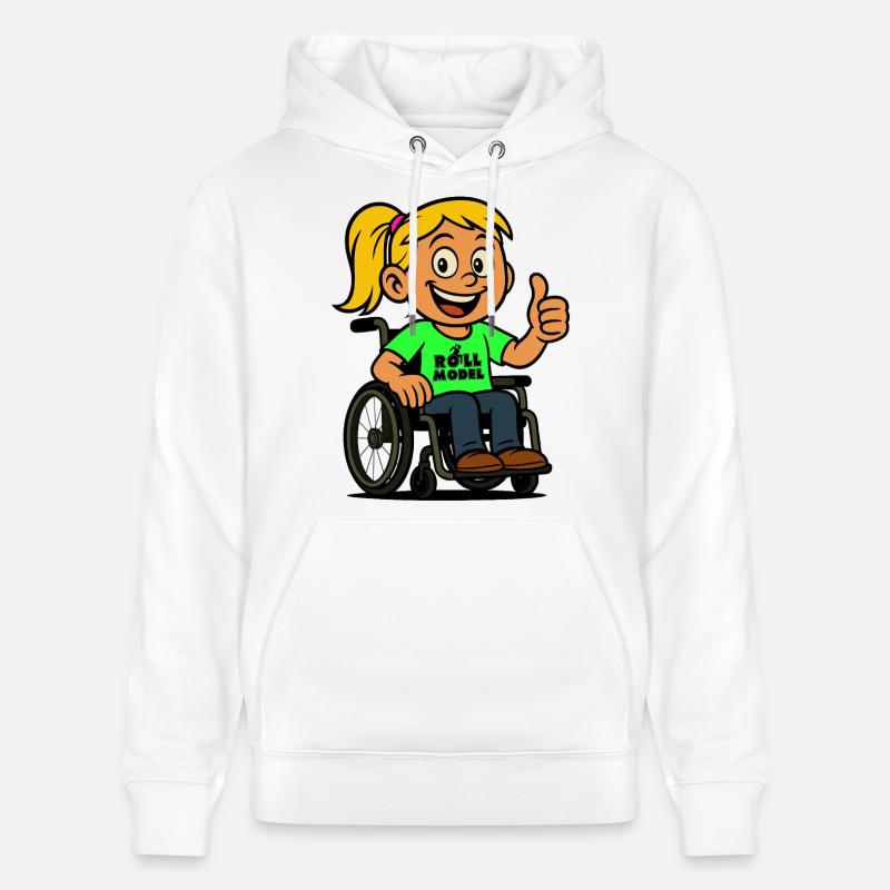 Lolla Vorbild der Rollstuhlfahrer. Rollstuhl # - Stanley/Stella Unisex Bio-Hoodie CRUISER  - Weiß